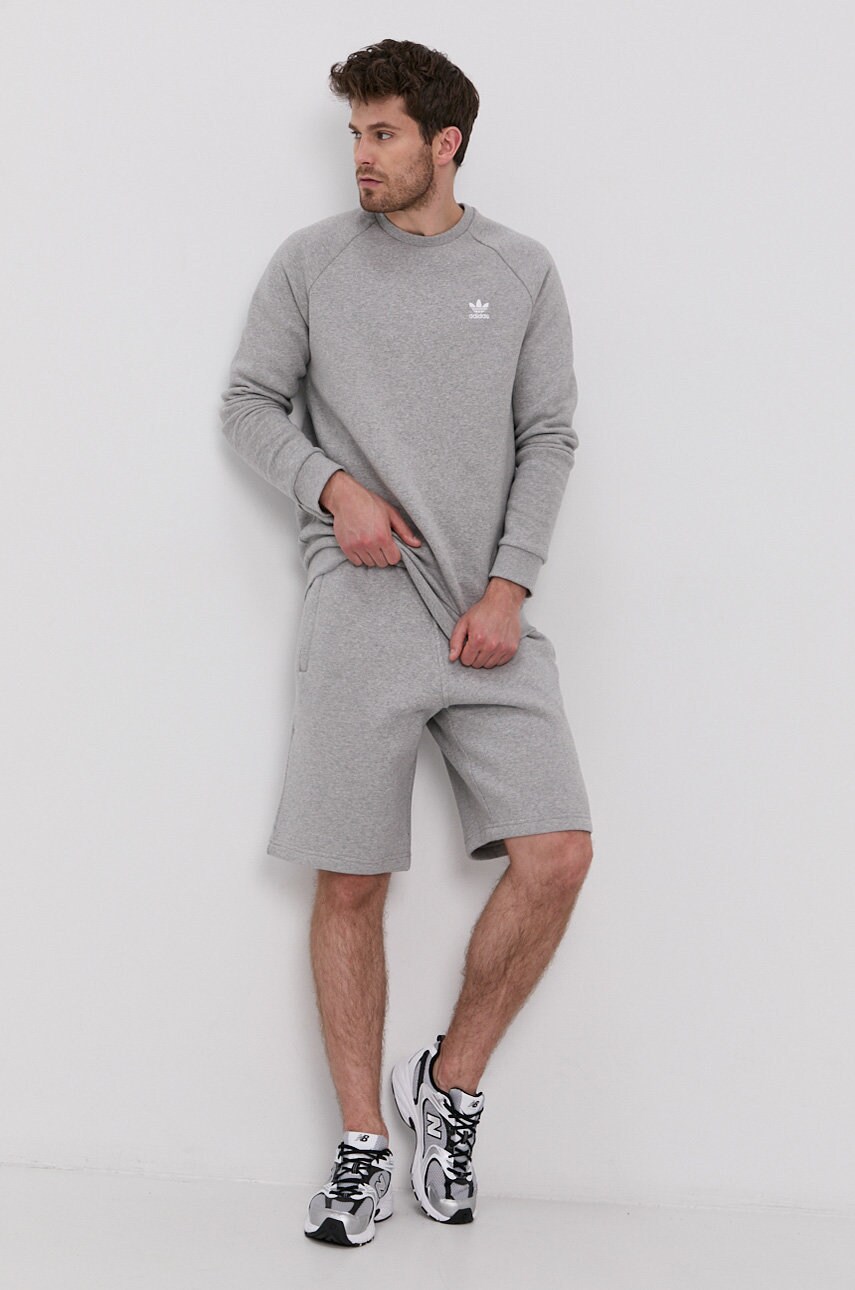 

Кофта adidas Originals чоловіча колір сірий гладка