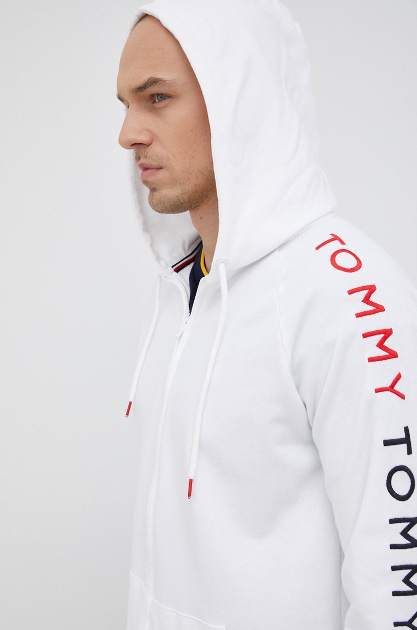 

Суичър Tommy Hilfiger мъжки в бяло с апликация, Бял