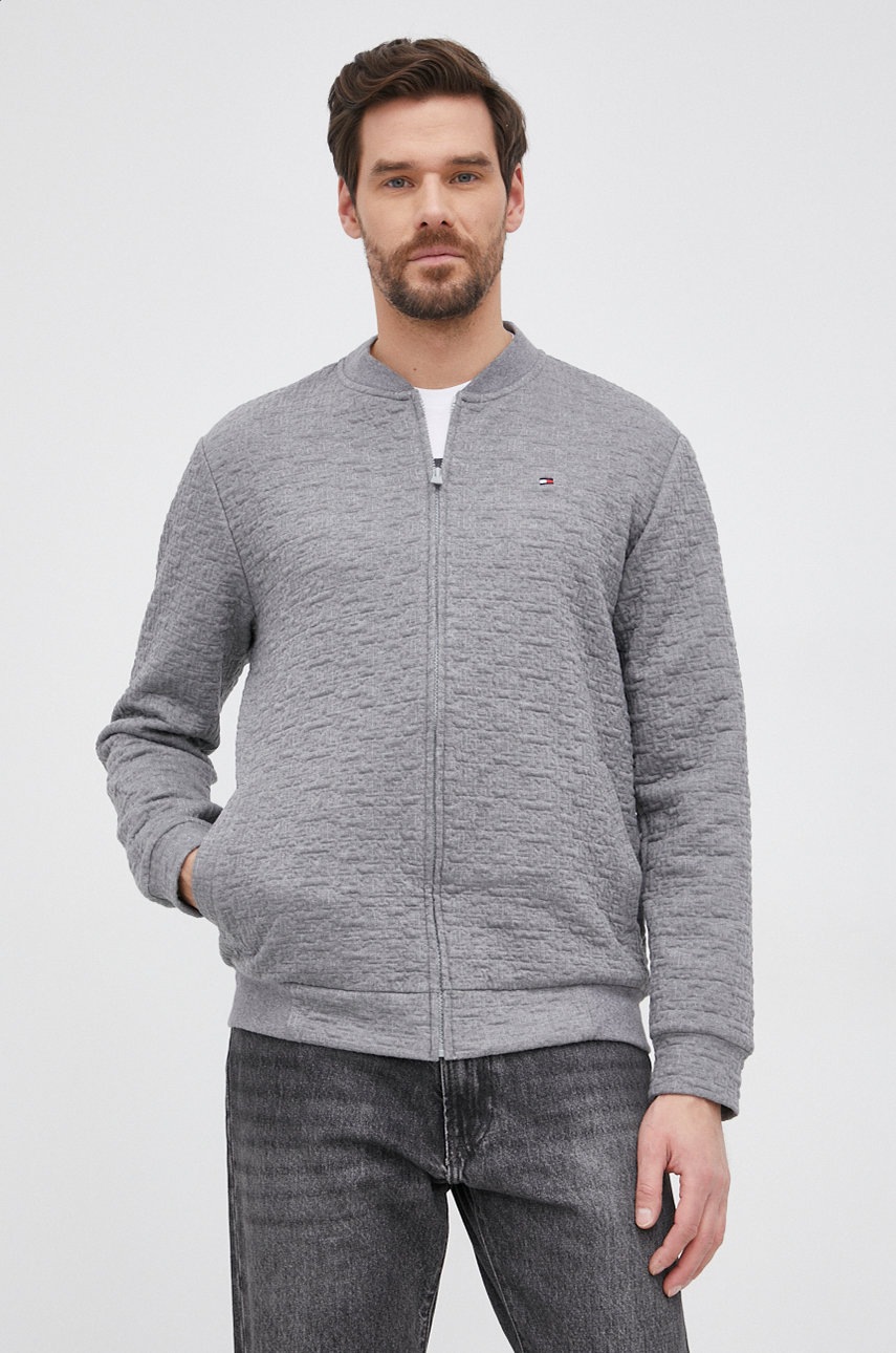 

Суичър Tommy Hilfiger мъжки в сиво с изчистен дизайн, Сив