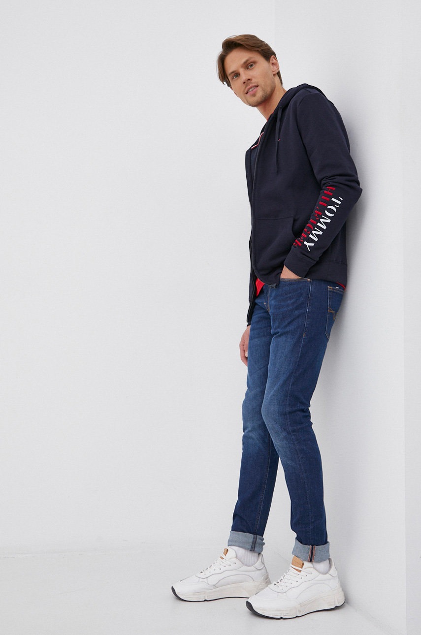

Кофта Tommy Hilfiger чоловіча колір синій гладка