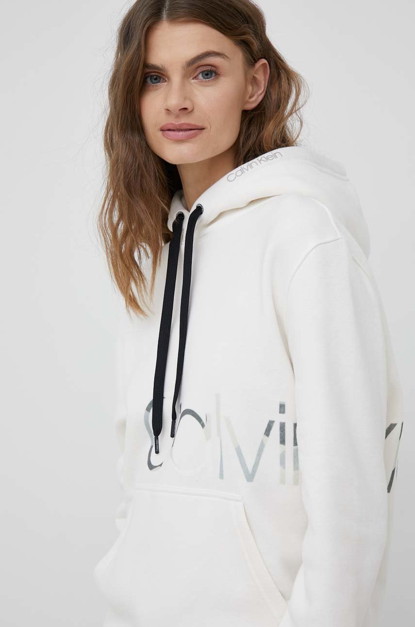 

Суичър Calvin Klein мъжки в бяло с принт, Бял