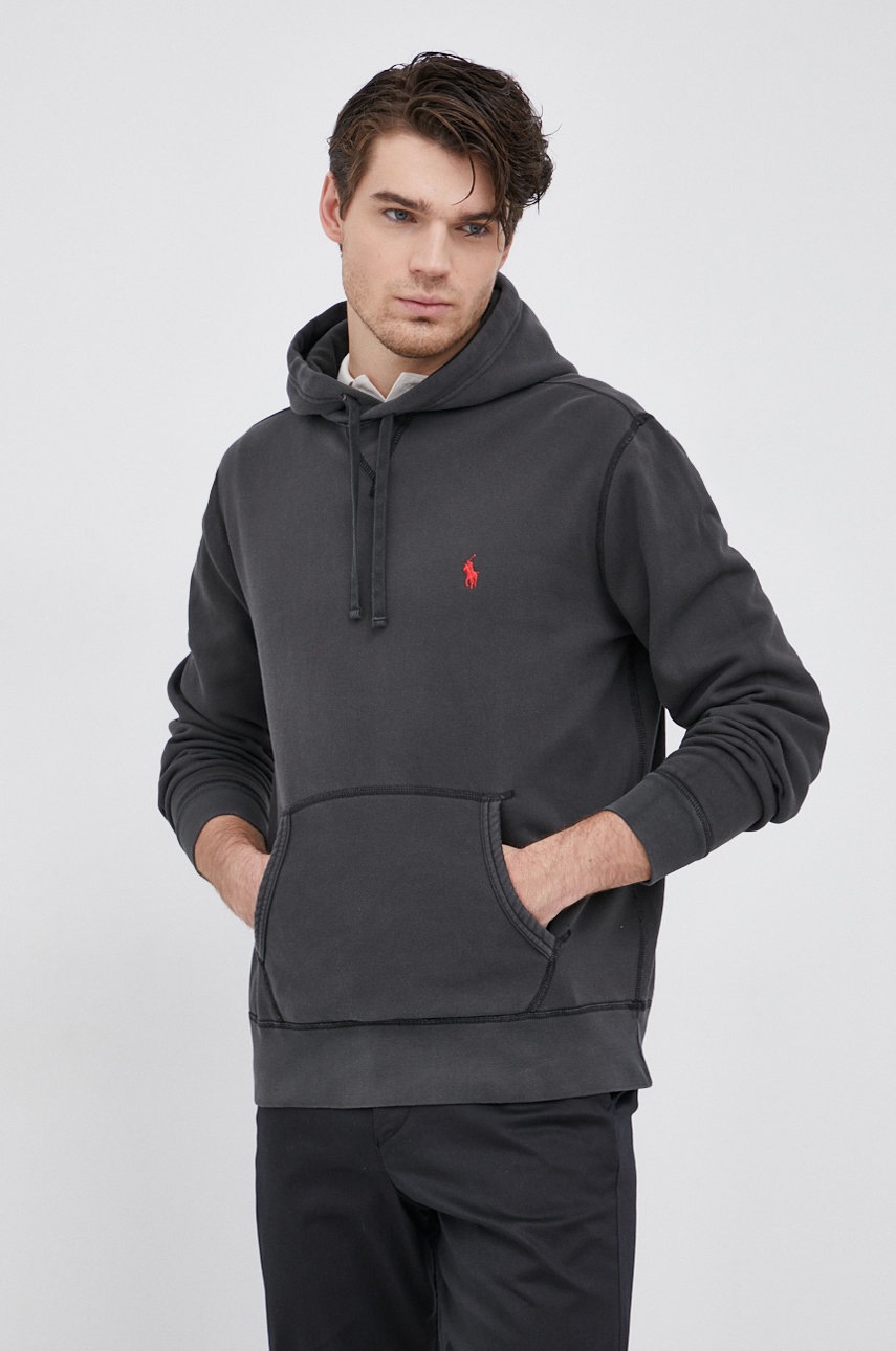

Суичър Polo Ralph Lauren мъжки в сиво с изчистен дизайн, Сив