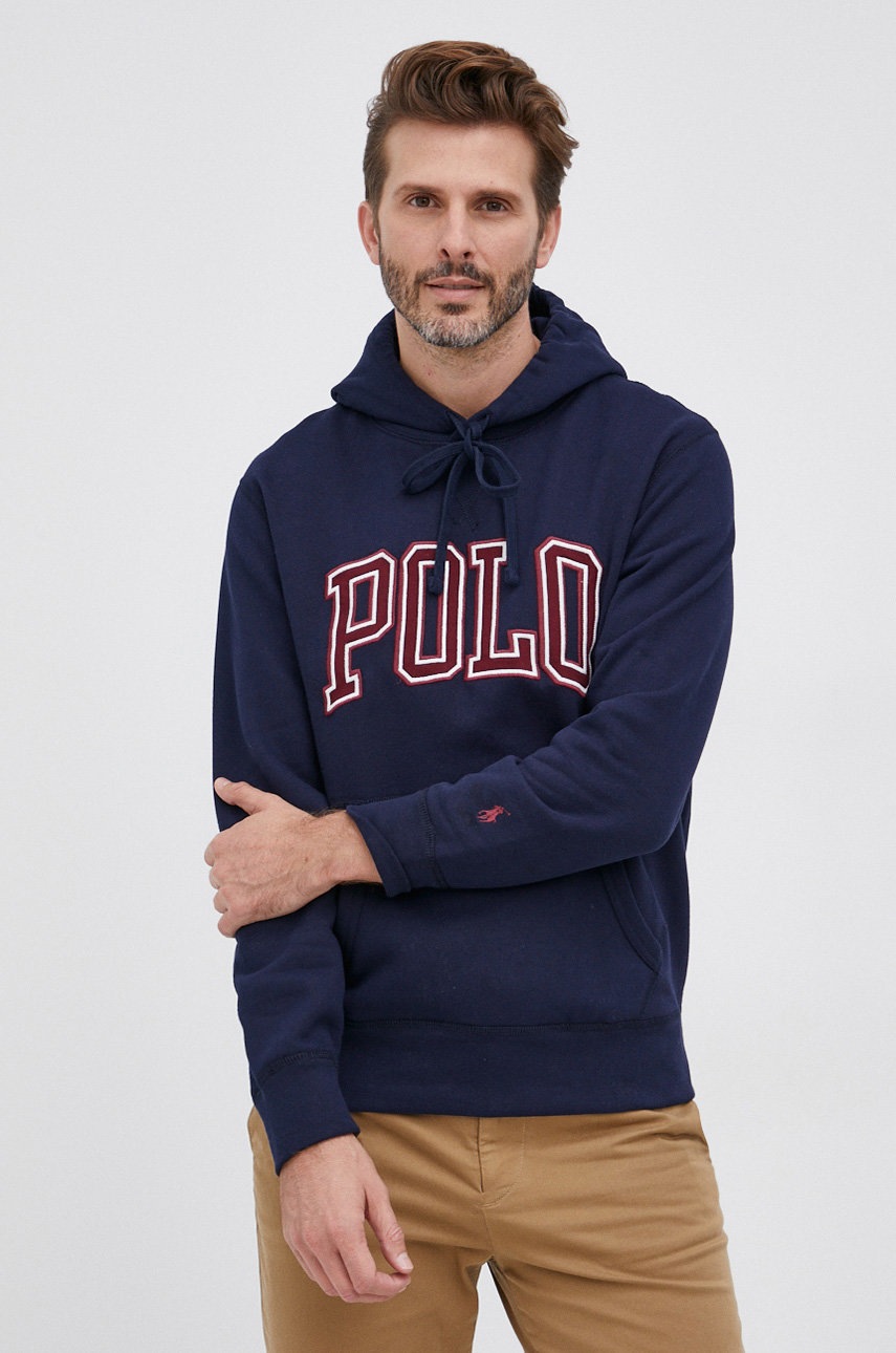

Суичър Polo Ralph Lauren мъжки в тъмносиньо с апликация, Тъмносин