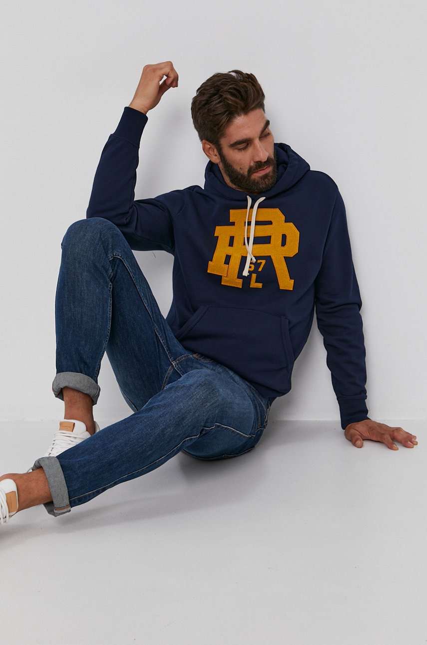 

Суичър Polo Ralph Lauren мъжки в тъмносиньо с апликация, Тъмносин
