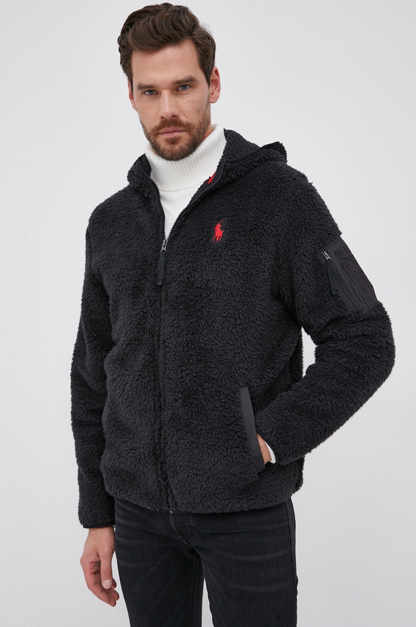 

Суичър Polo Ralph Lauren мъжки в черно с изчистен дизайн, Черен