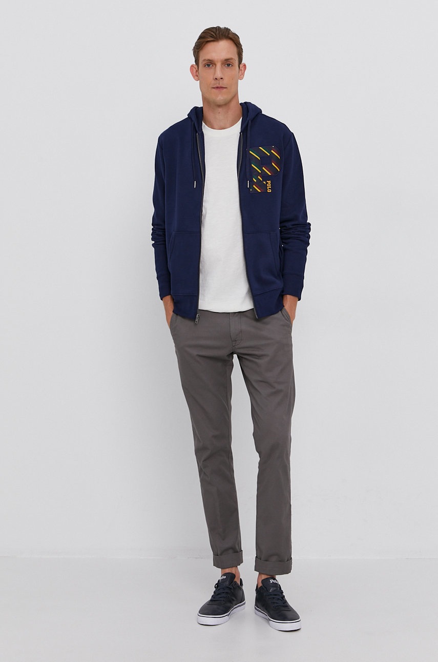 

Кофта Polo Ralph Lauren мужская цвет синий с аппликацией