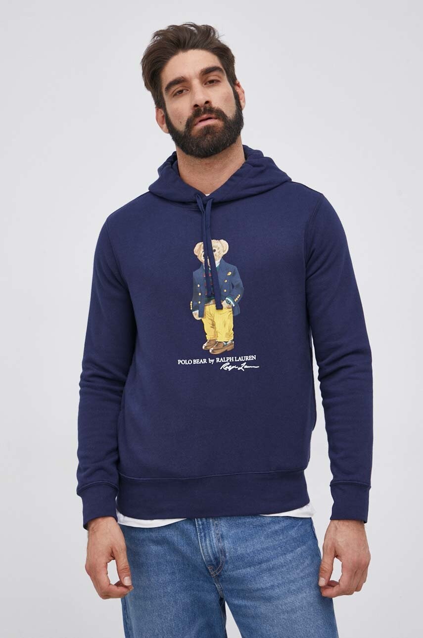 

Суичър Polo Ralph Lauren мъжки в тъмносиньо с принт, Тъмносин