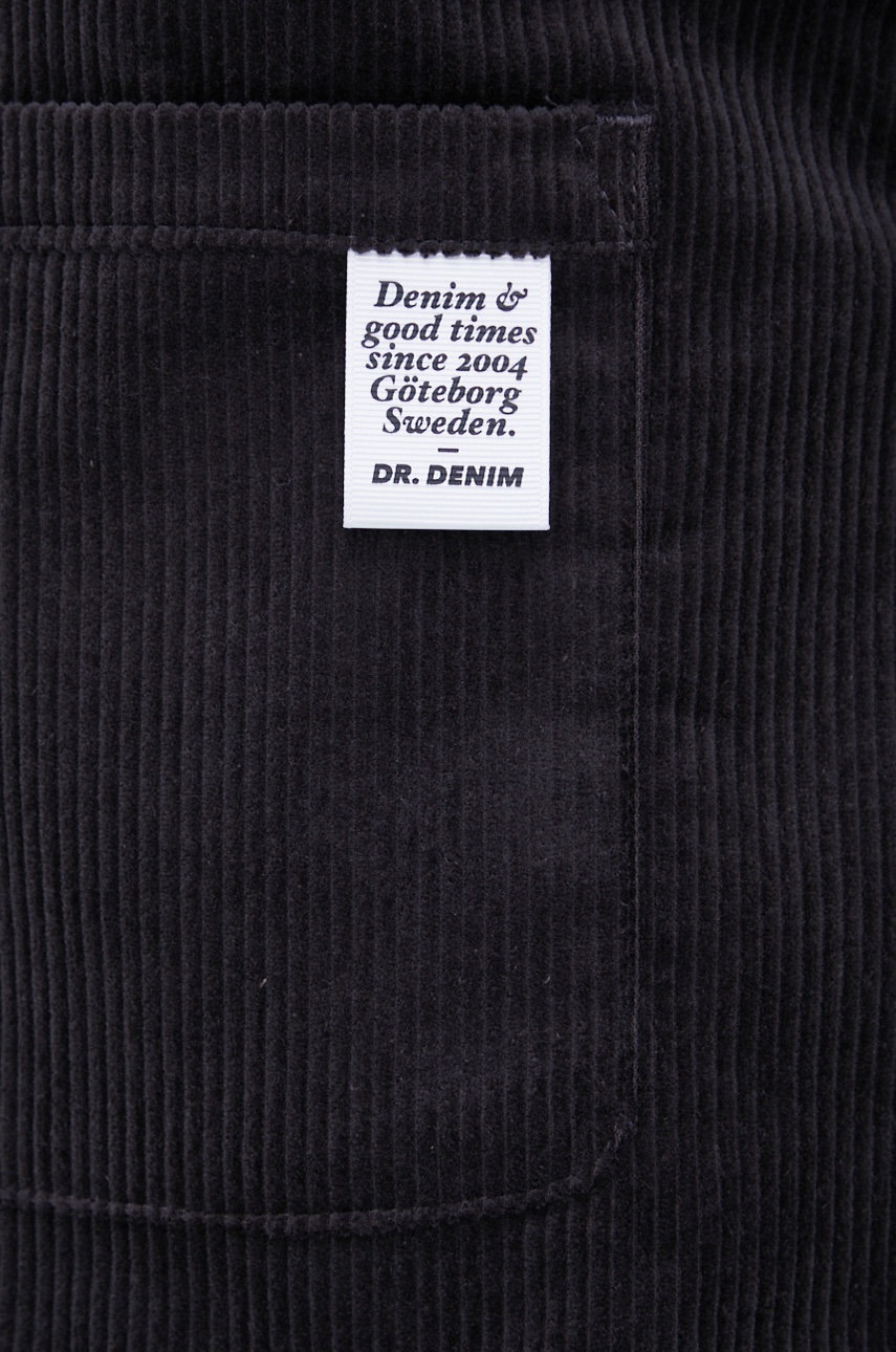 

Бавовняна сорочка Dr. Denim чоловіча колір сірий regular класичний комір