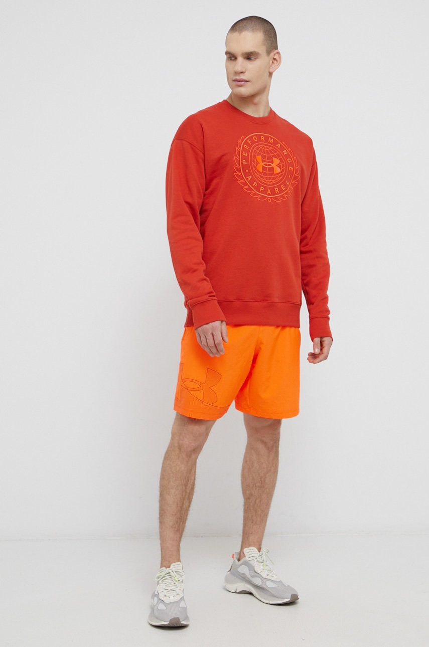 

Кофта Under Armour 1366298 мужская цвет оранжевый с принтом