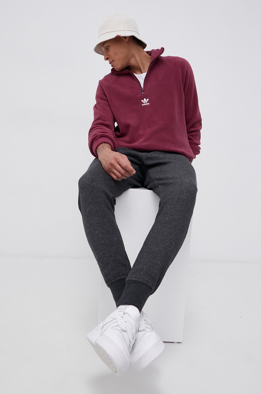 

Суичър adidas Originals мъжки в лилаво с апликация, Виолетов