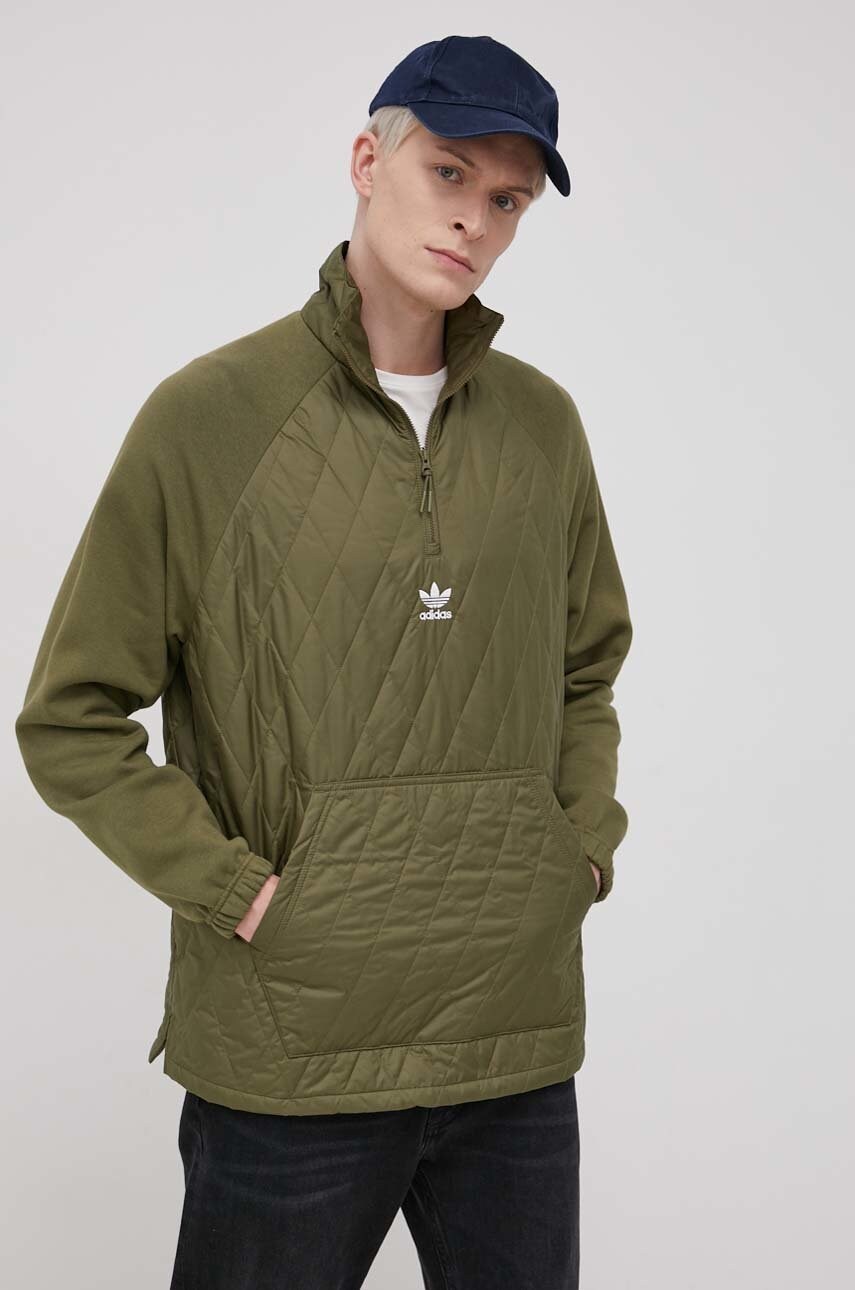Adidas originals geacă h11441 bărbați, culoarea verde, de tranzitie