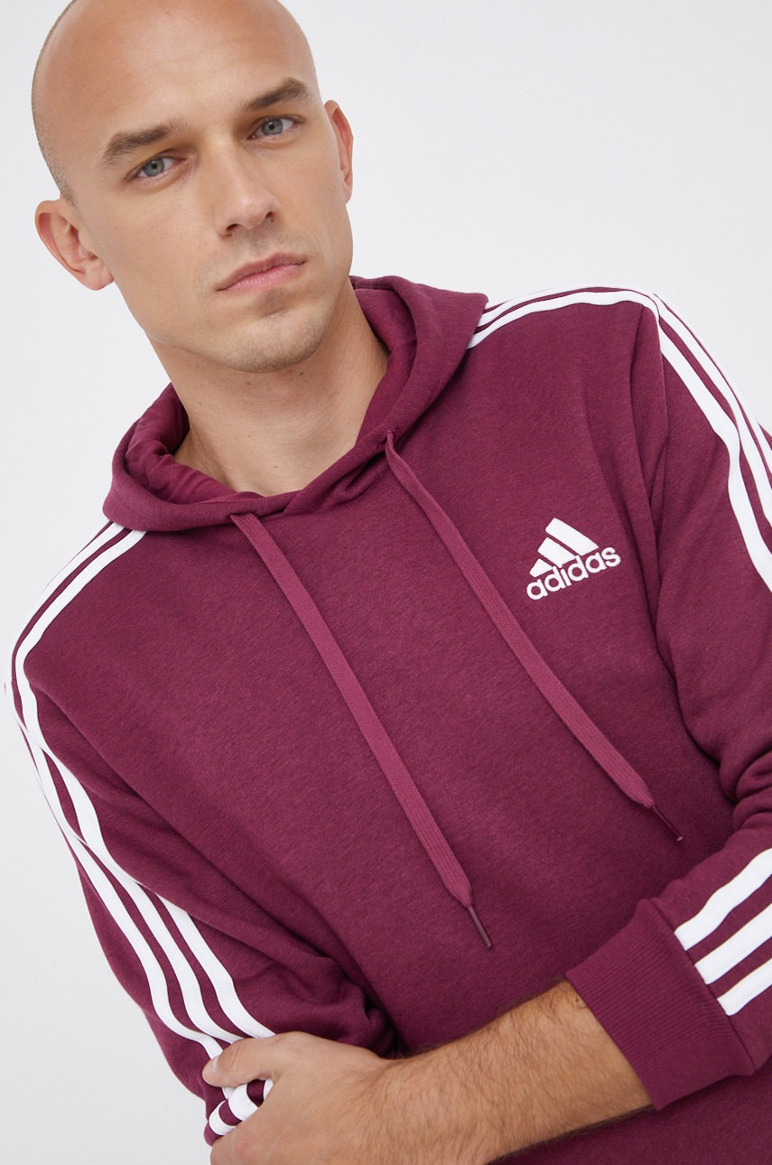 

Суичър adidas мъжки в лилаво с изчистен дизайн, Виолетов