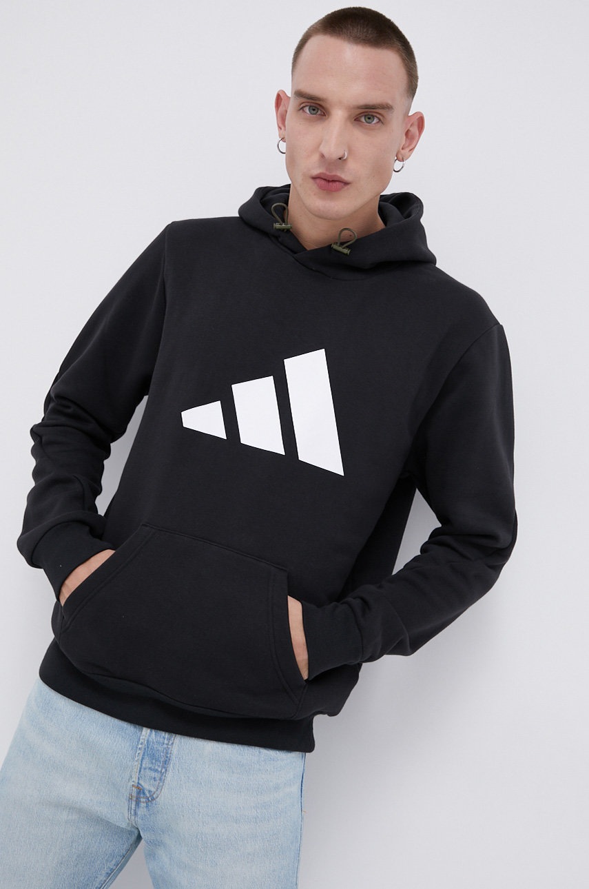 

Кофта adidas Performance чоловіча колір чорний з принтом