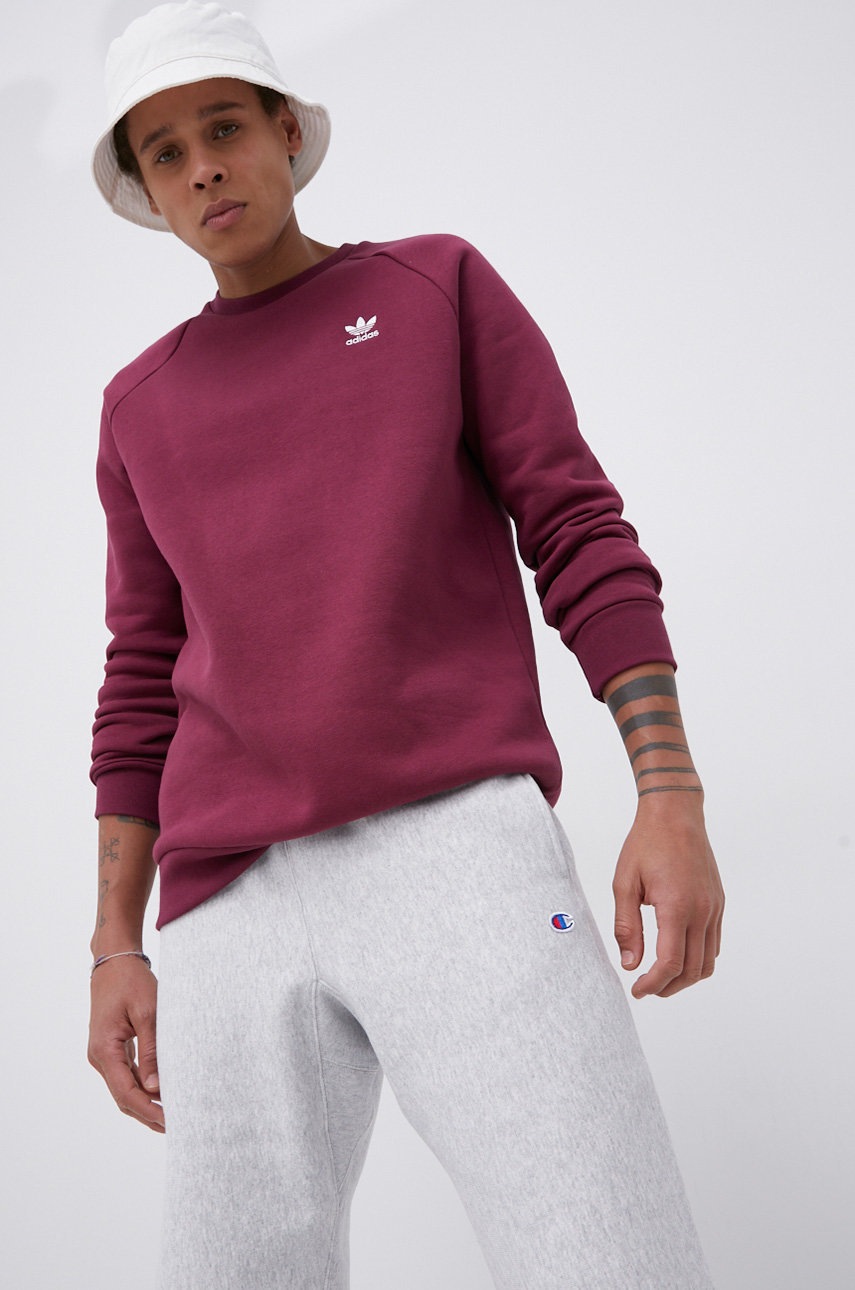 

Суичър adidas Originals H34640 мъжки в лилаво с изчистен дизайн, Виолетов