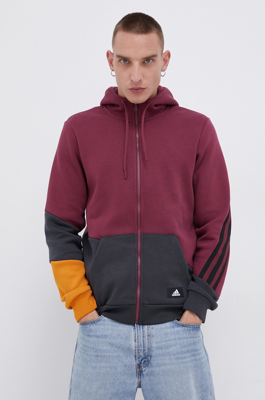 

Суичър adidas Performance мъжки в лилаво с апликация, Виолетов