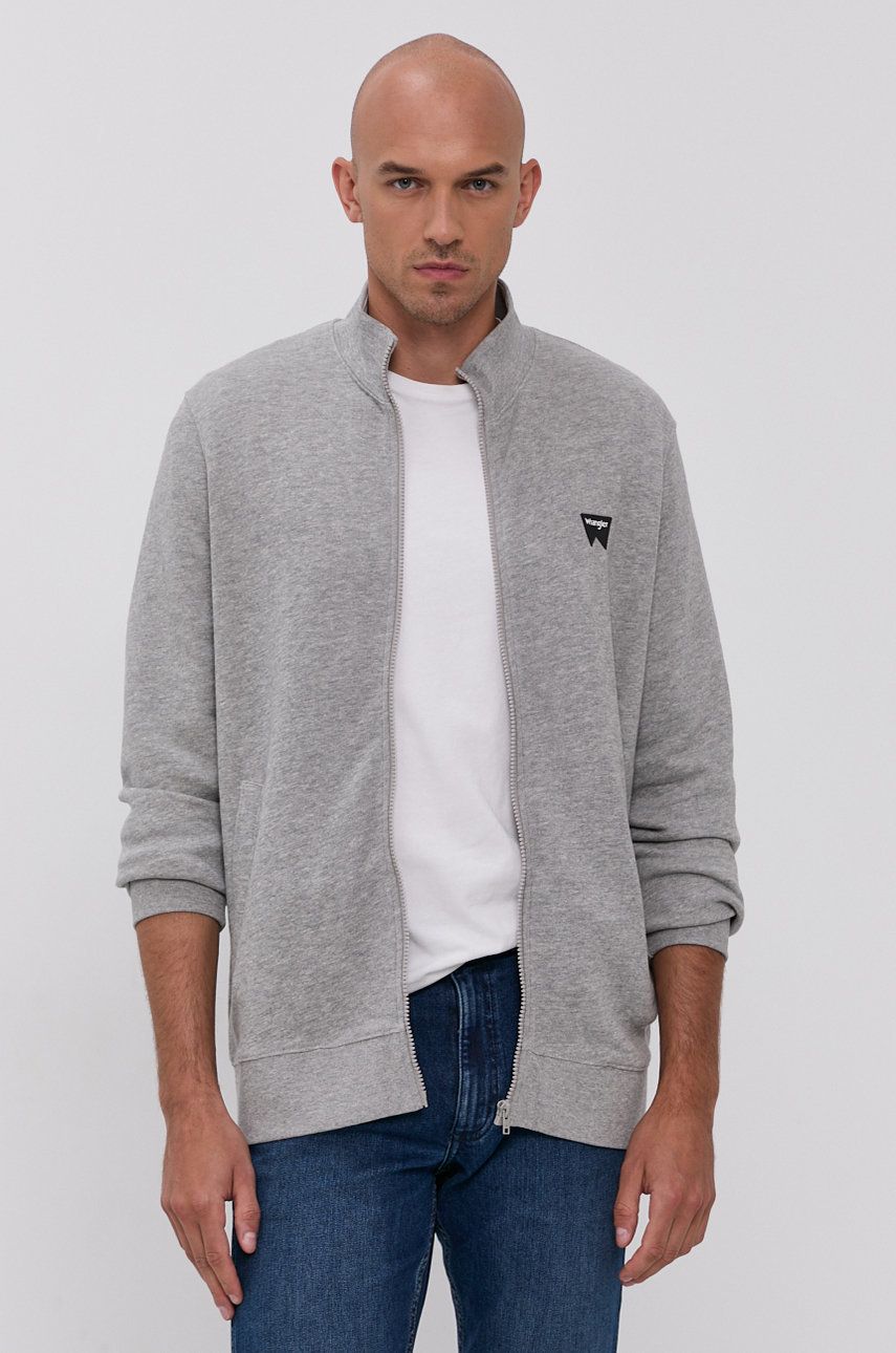 Wrangler Bluză bărbați, culoarea gri, material neted answear.ro imagine 2022 reducere