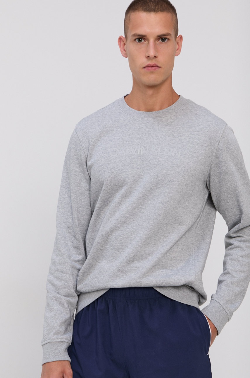 

Суичър Calvin Klein Performance мъжки в сиво с принт, Сив