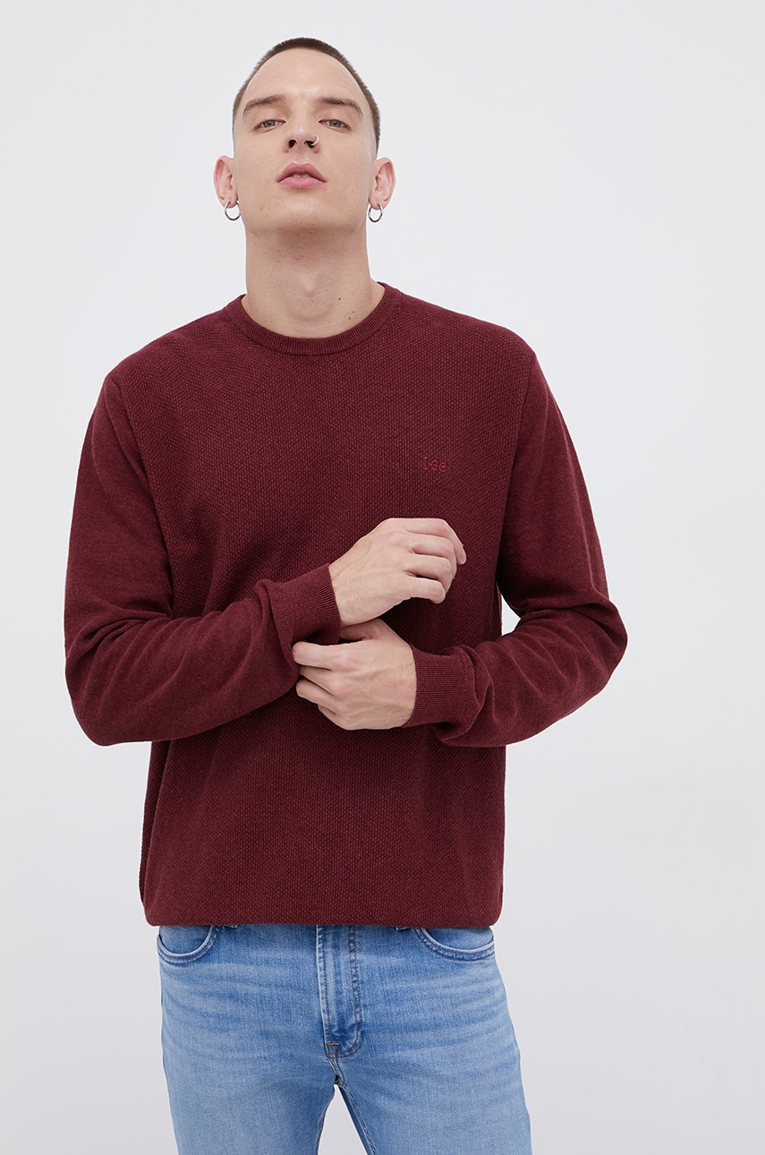 Lee pulover bărbați, culoarea bordo