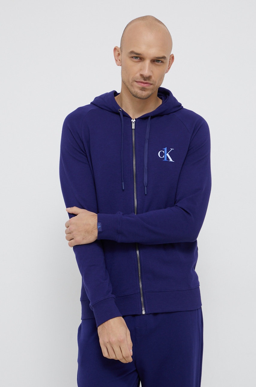 

Суичър Calvin Klein Underwear мъжки в лилаво с изчистен дизайн, Виолетов