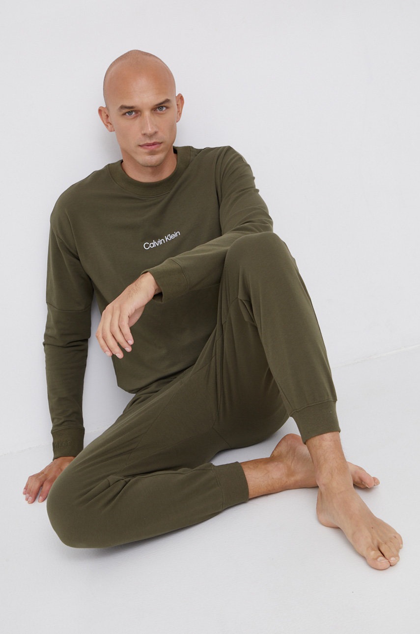 

Суичър Calvin Klein Underwear мъжки в меланж на зелено, Зелен