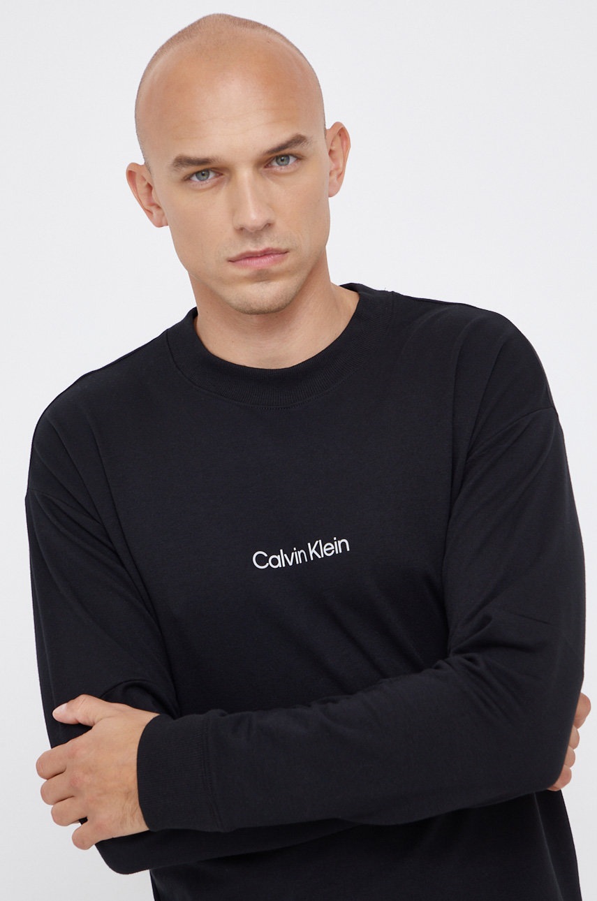 

Суичър Calvin Klein Underwear мъжки в меланж на черно, Черен