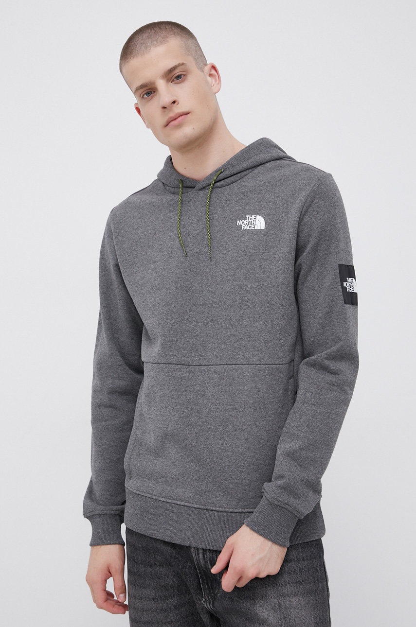 

Суичър The North Face мъжки в меланж на сиво, Сив
