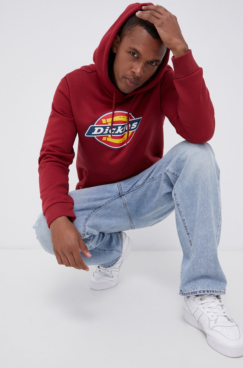 

Суичър Dickies мъжки в бордо с принт