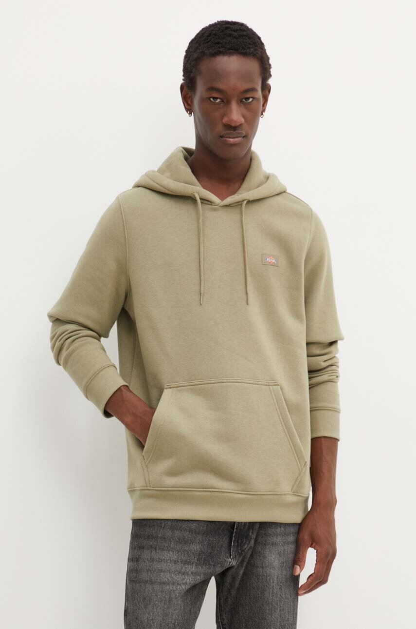 Dickies Μπλούζα Dickies χρώμα: πράσινο, με κουκούλα