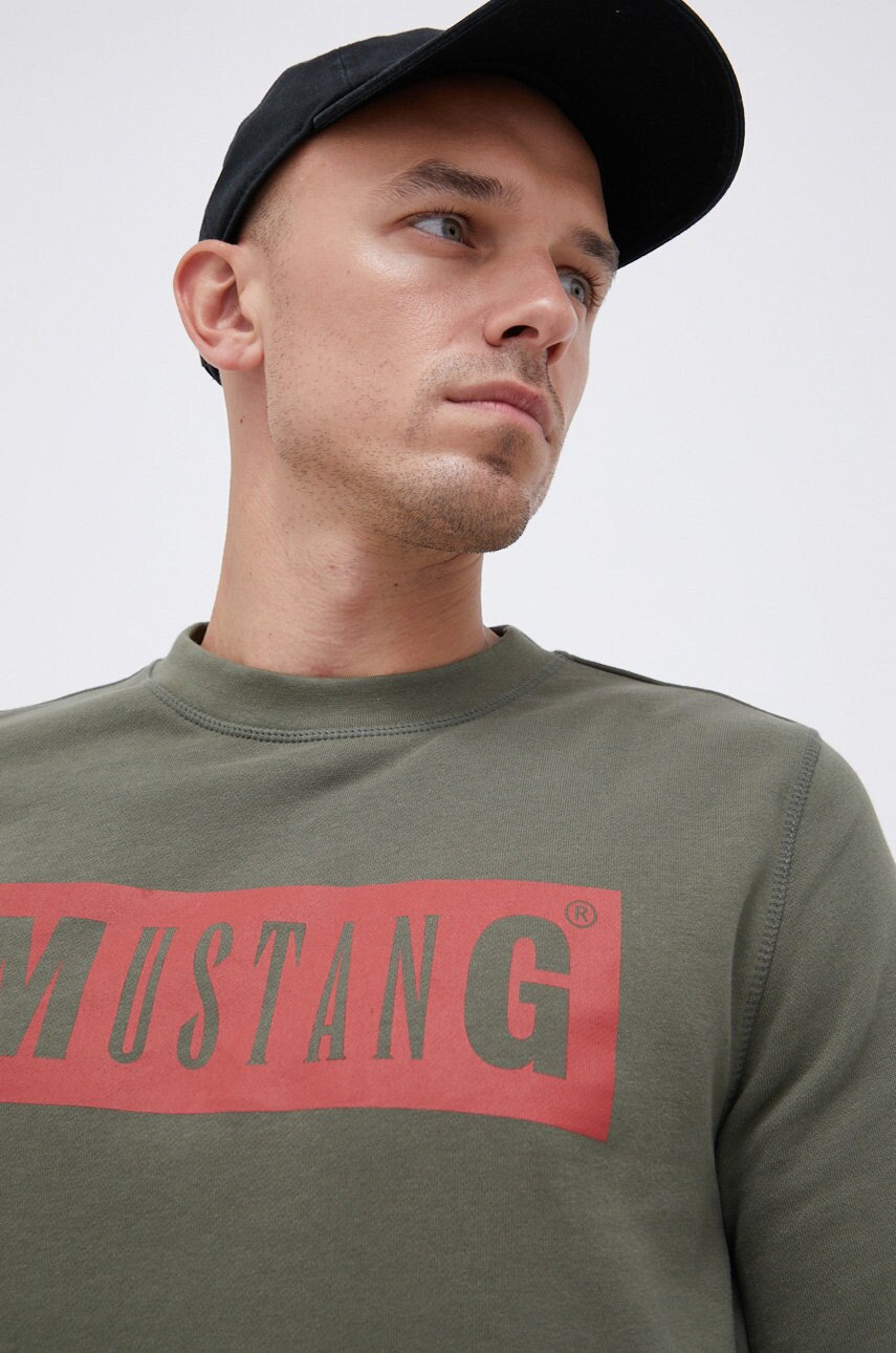 

Mustang - Памучен суичър, Зелен