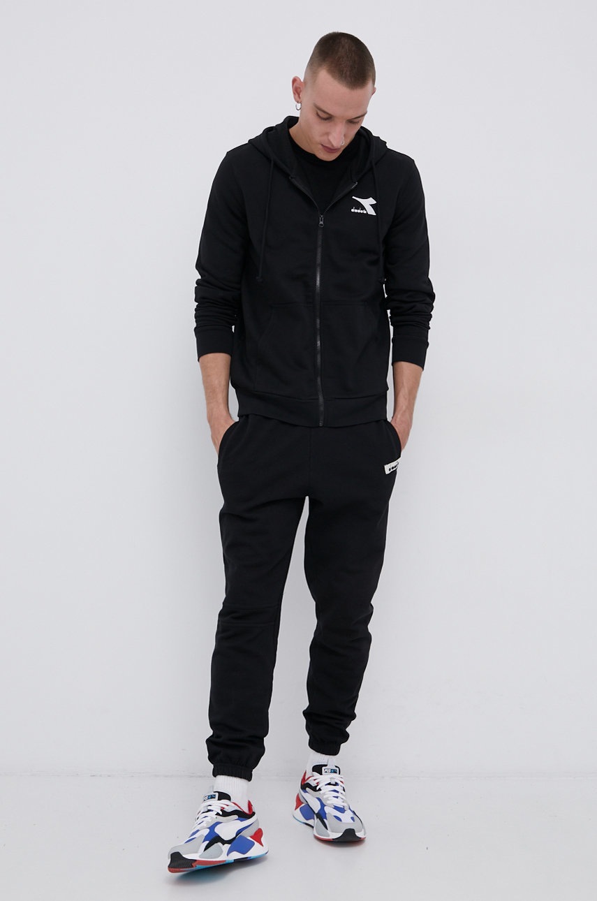 

Кофта Diadora чоловіча колір чорний гладка