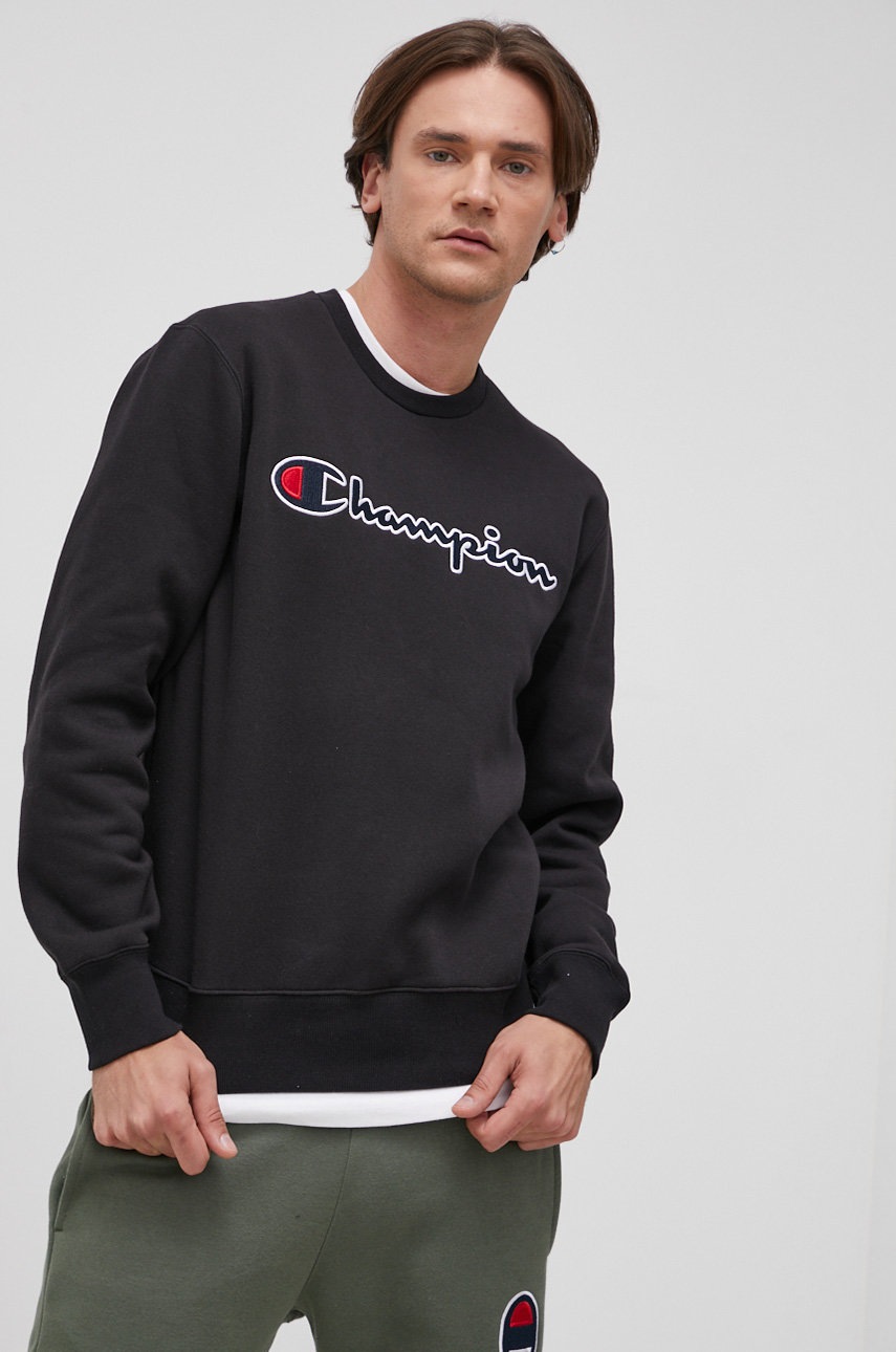 

Кофта Champion мужская цвет чёрный с аппликацией