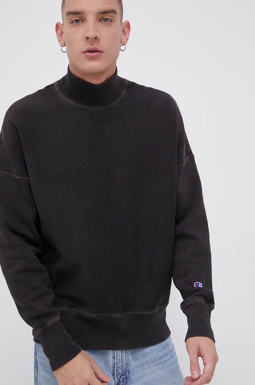 Champion bluză 216491 bărbați, culoarea gri, material neted