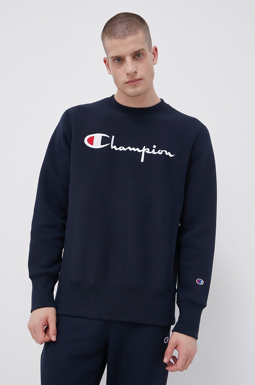 

Кофта Champion 216539 мужская цвет синий с аппликацией