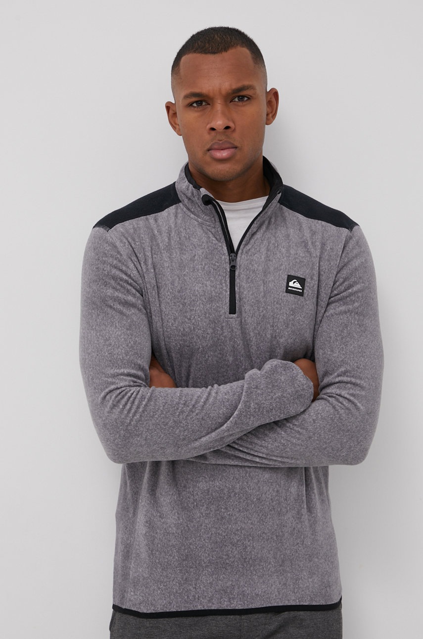 

Суичър Quiksilver мъжки в сиво с десен, Сив