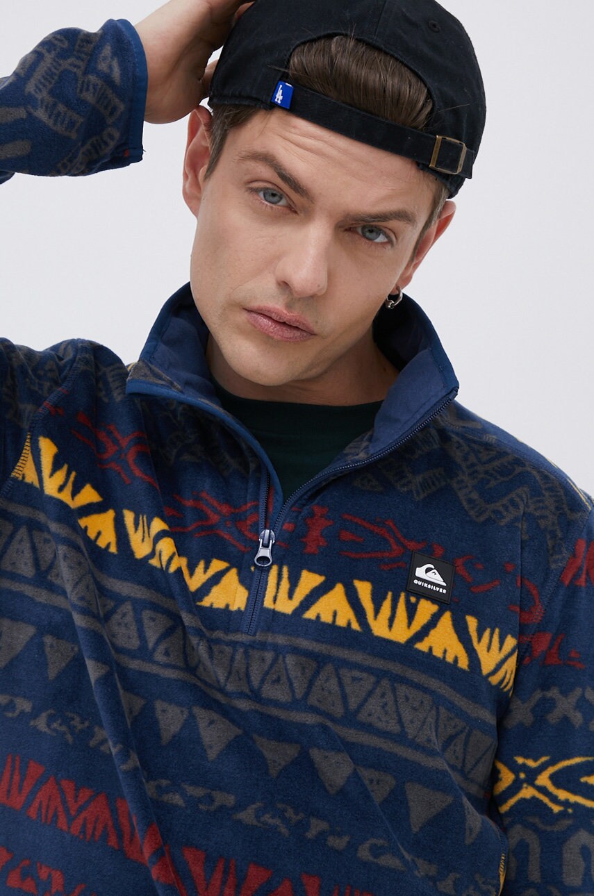 Quiksilver bluză bărbați, culoarea albastru marin, modelator