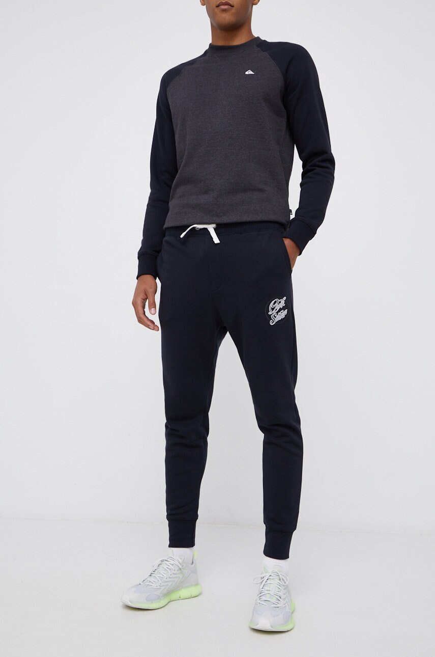 

Кофта Quiksilver мужская цвет серый гладкая