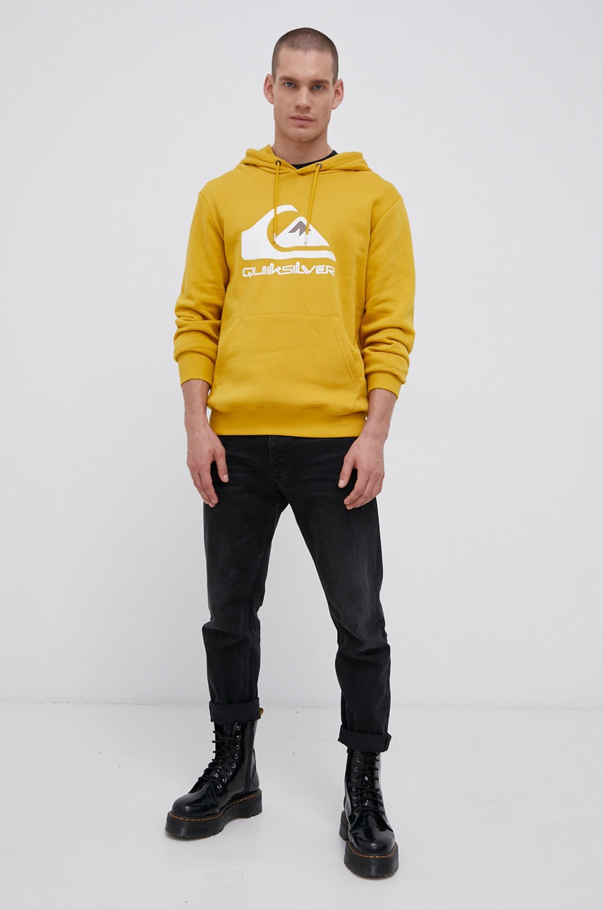 

Кофта Quiksilver мужская цвет жёлтый с принтом