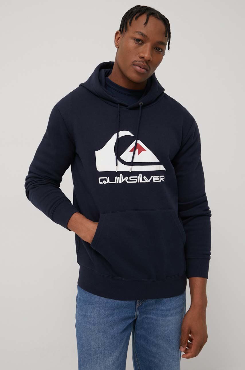 Quiksilver Bluza Barbati, Culoarea Albastru Marin, Cu Imprimeu