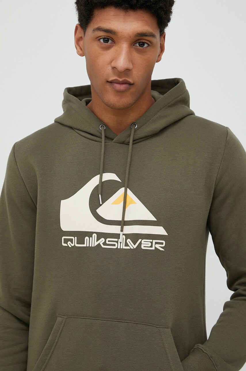 Quiksilver bluza barbati, culoarea maro, cu imprimeu