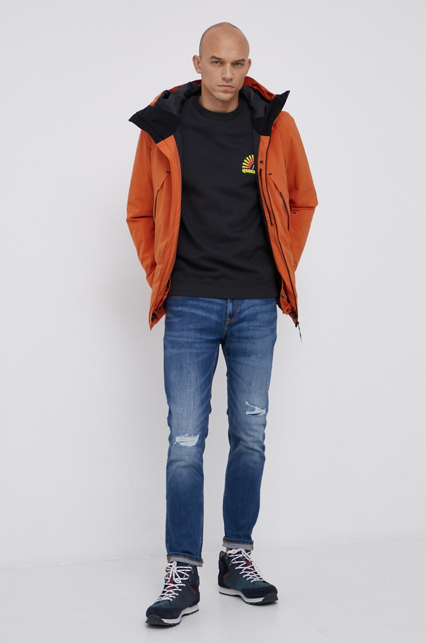 

Кофта Quiksilver мужская цвет чёрный гладкая