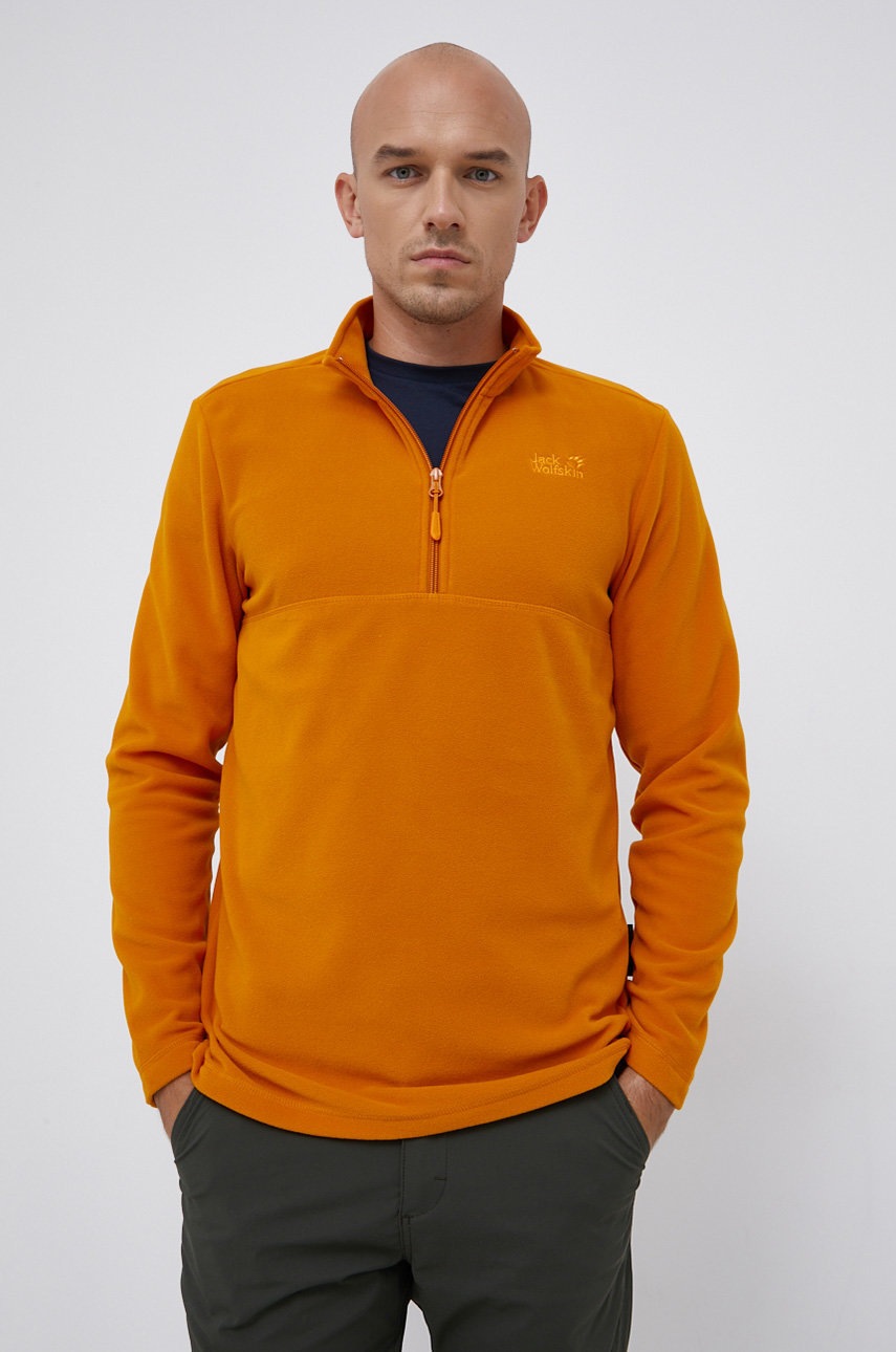 

Суичър Jack Wolfskin мъжки в оранжево с изчистен дизайн, Оранжев