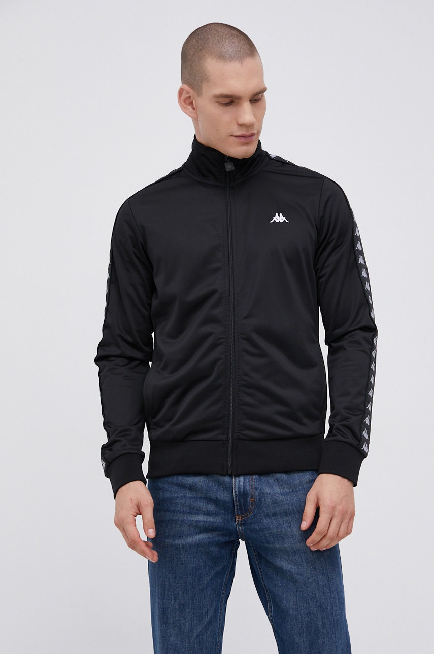 Kappa Bluza męska kolor czarny z aplikacją