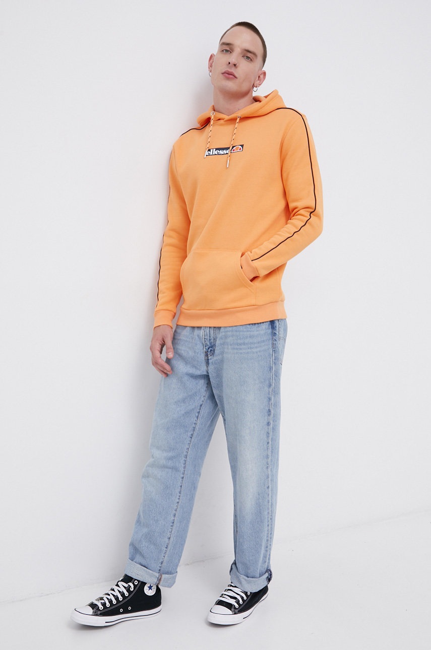 

Кофта Ellesse чоловіча колір помаранчевий з принтом