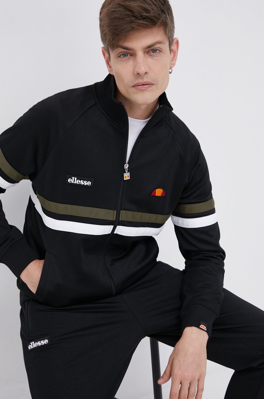 

Суичър Ellesse мъжки в черно с апликация, Черен