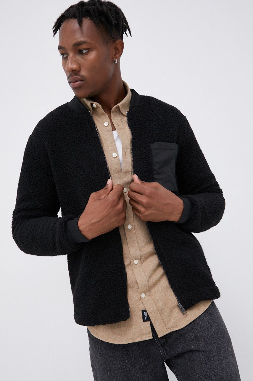 !SOLID Bluză bărbați, culoarea negru, material neted 2022 ❤️ Pret Super answear imagine noua 2022