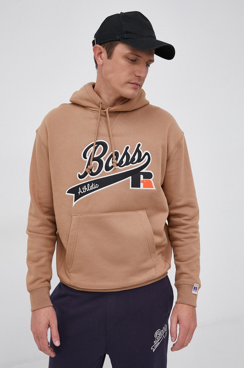 

Boss - Суичър Boss x Russell Athletic, Бежов