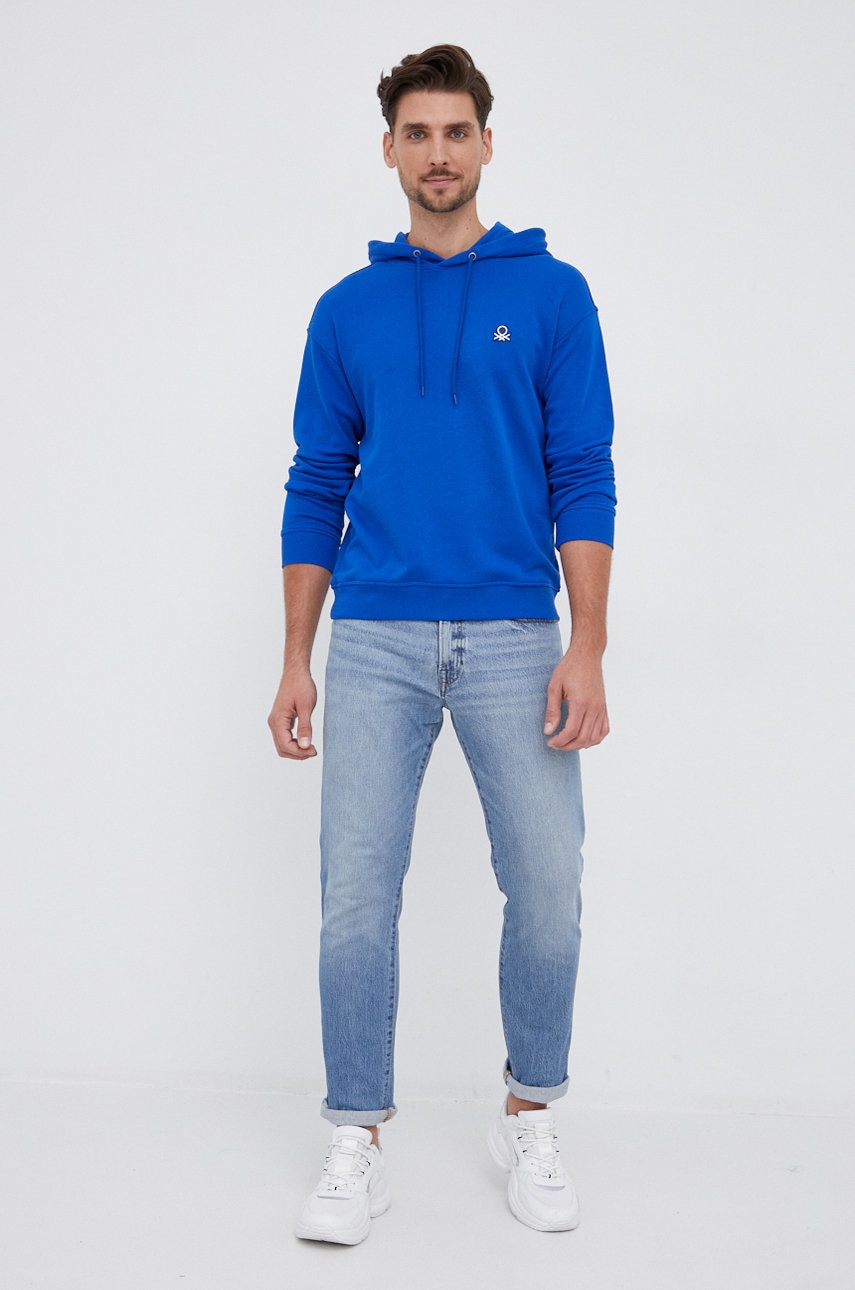 

Бавовняна кофта United Colors of Benetton чоловіча гладка