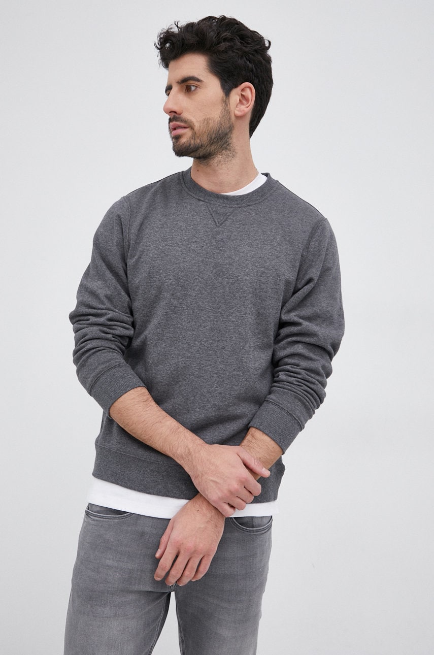 UGG Bluză bărbați, culoarea gri, material neted
