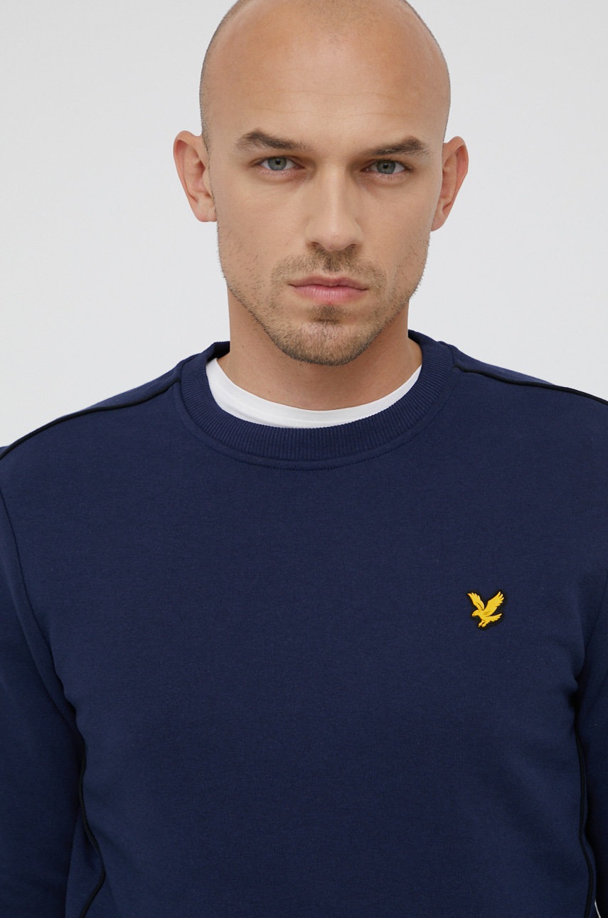 

Суичър Lyle & Scott мъжки в тъмносиньо с изчистен дизайн, Тъмносин