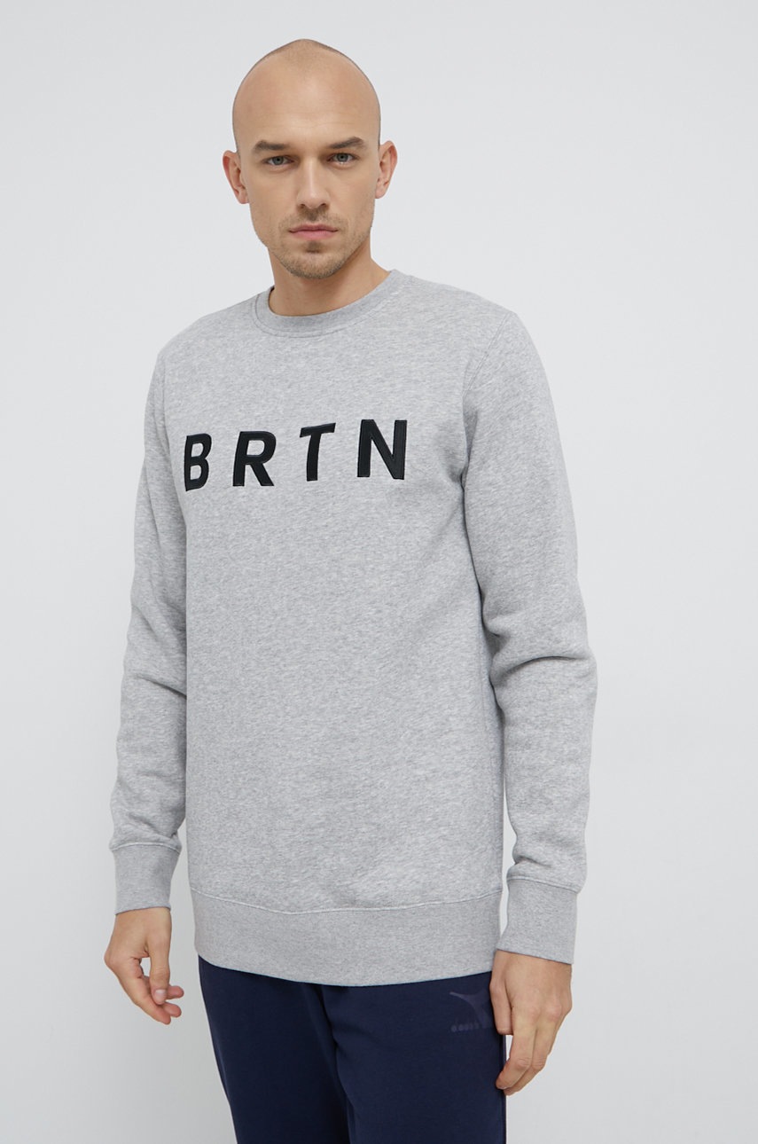 

Суичър Burton мъжки в сиво с апликация, Сив
